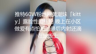 推特60W粉丝网黄潮妹「kitty」露脸性爱私拍 晚上在小区做爱有点怕怕的最后内射还滴在地板上