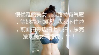 很优雅的美女，走路特有气质，等她靠近厕所，我忍不住啦，前面拍旁边拍上面拍，尿完发现美女开路虎，牛！